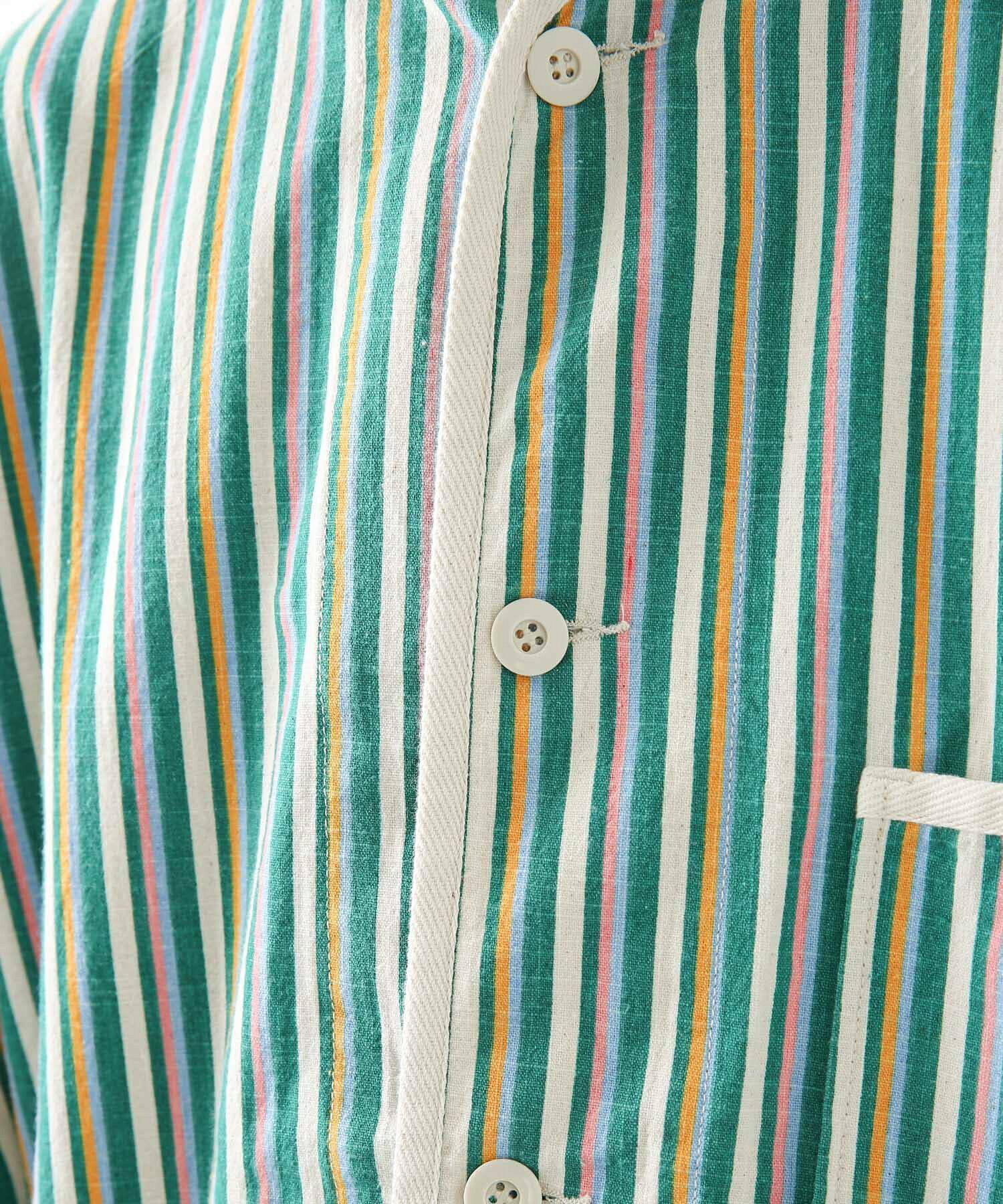 『別注』ARMY TWILL Stripe Stand Collor Shirts
